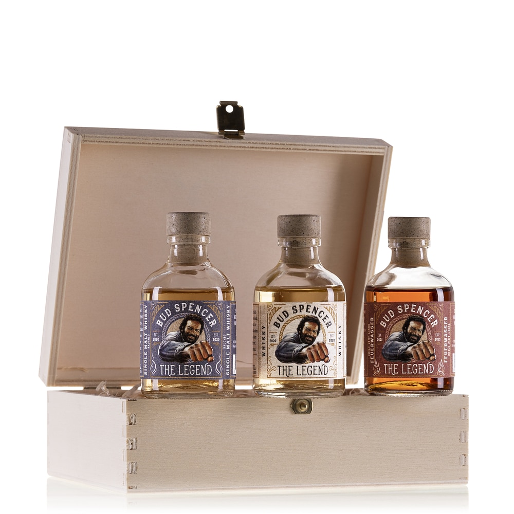 Holzbox Bud Spencer 3 x 0,05l